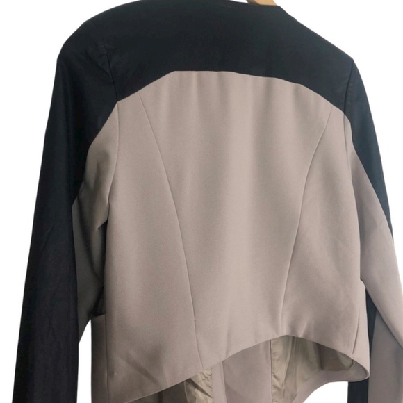 New with tag Bar III Women’s Blazer Faux Leather Trim Cardigan Jacket - Picture 9 of 16